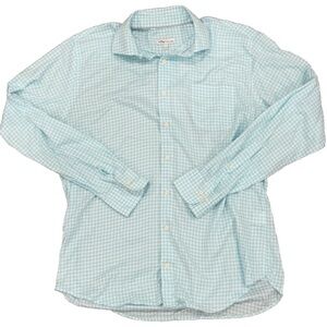 Peter Millar Morris Crown Lite Check Performance Button-Up Shirt Size Large